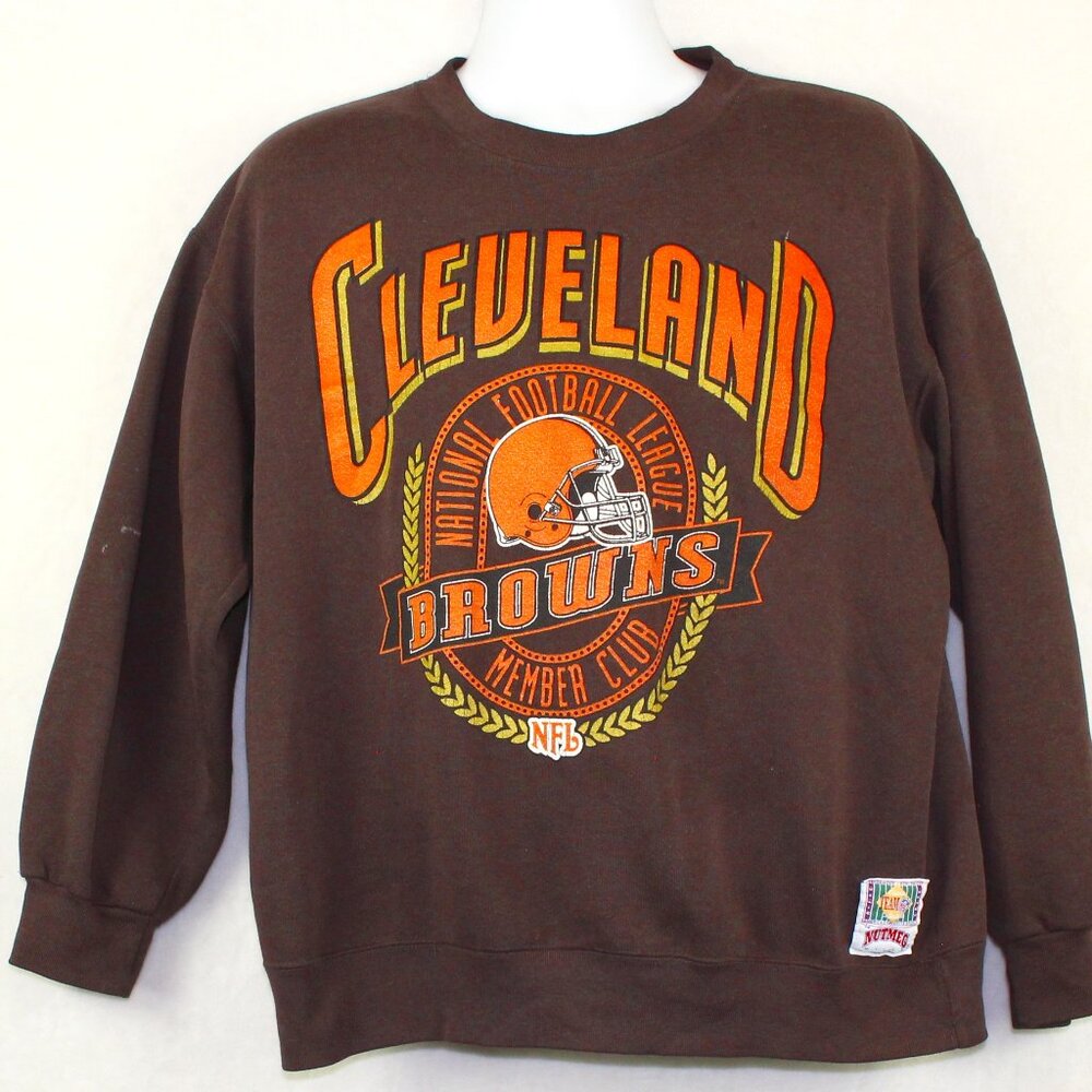 Vintage 90s Nutmeg Cleveland Browns NFL Football Sweatshirt Mens Large